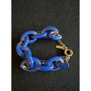 Baublebar Blue with Gold Enamel Link Bracelet